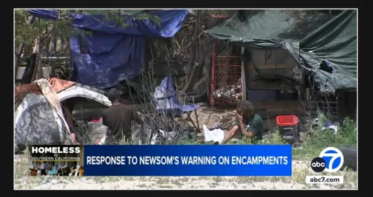 Governor Newsom's advise against dismantling homeless encampments and LA County officials' response