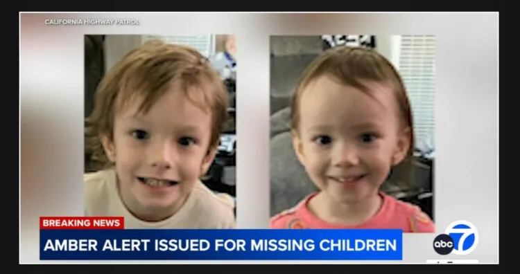 Amber Alert activated for two missing children, aged 2 and 4, last spotted in South LA