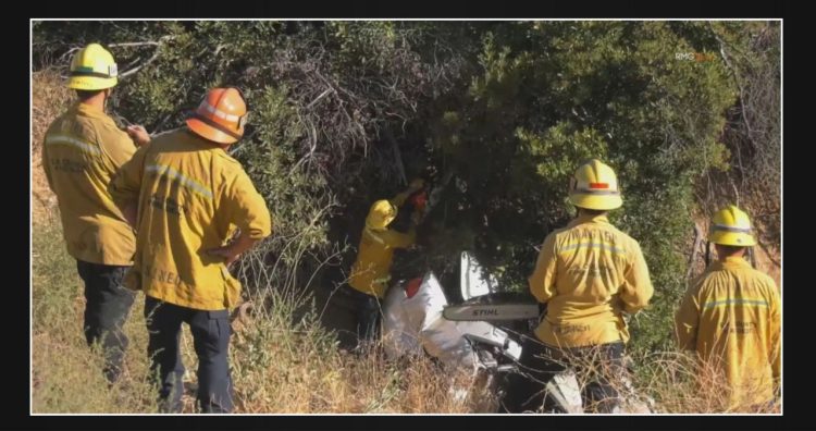 3 occupants die after car veers off 5 Freeway in Castaic