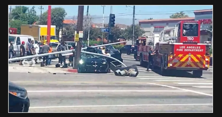 Multiple people suffer serious injuries after car collides with pole in North Hollywood